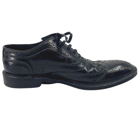 To Boot New York Adam Derrick Black Leather Brogue Cap Toe Oxfords Shoes Mens 9 - Picture 3 of 11